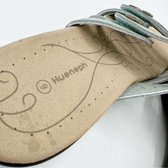 Hueneph Women's Comfort Leather Slides Lightweight Flat Sandals Slip On Casual - Picture 6 of 11